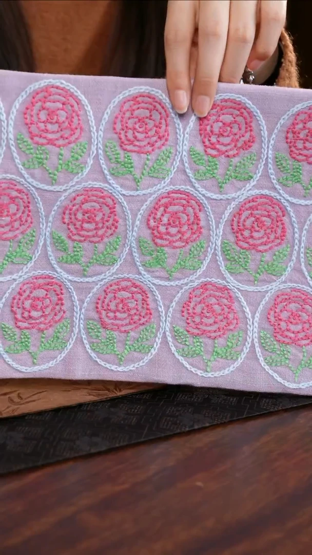 【闪购商品】织绣玫瑰长小号茶席C款