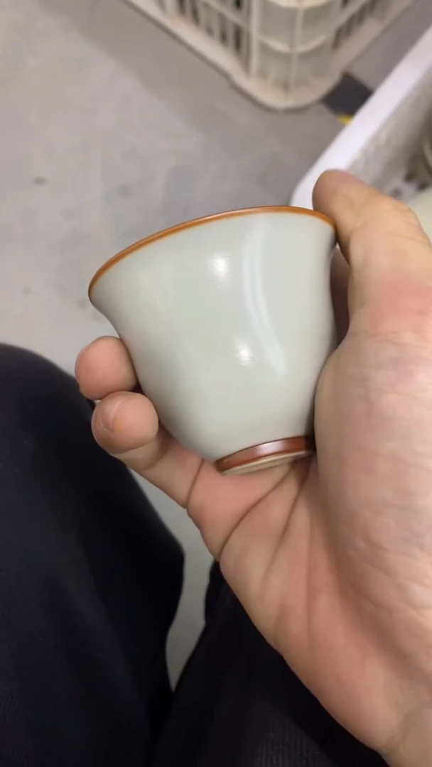 瓷片米黄陶瓷茶具茶器