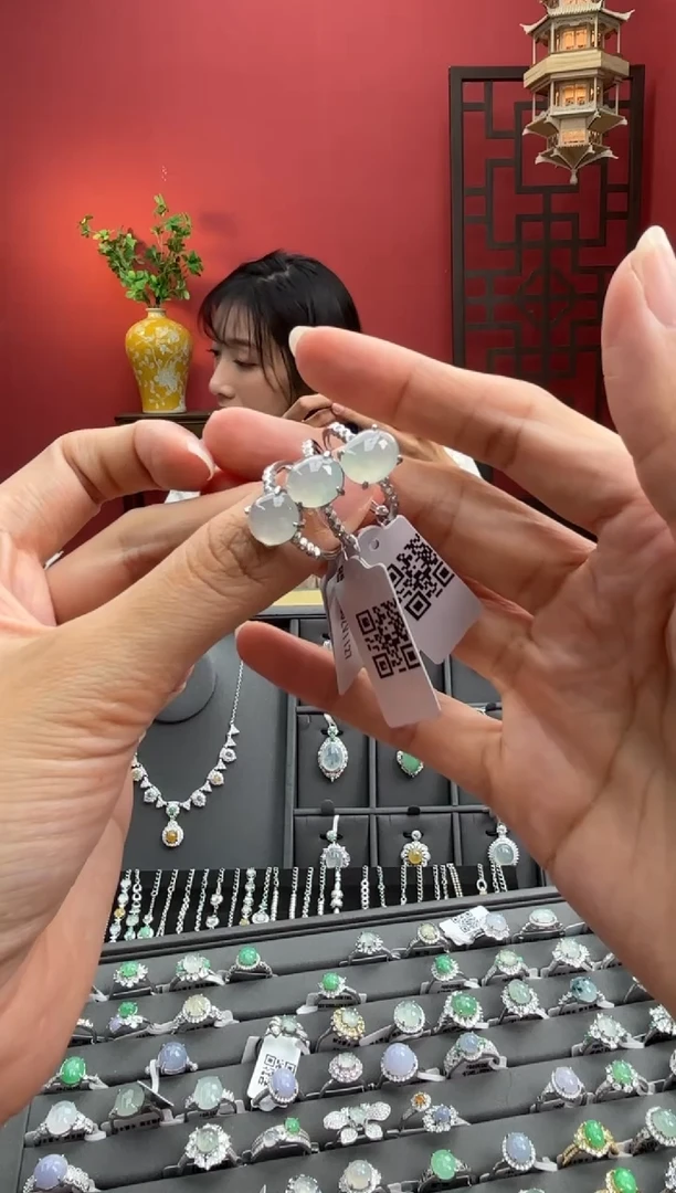 银S925镶嵌戒指翡翠003669/多样性发一个