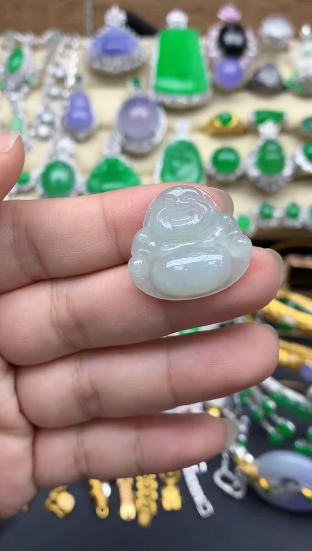 翡翠未镶嵌颈饰284-春日珠宝