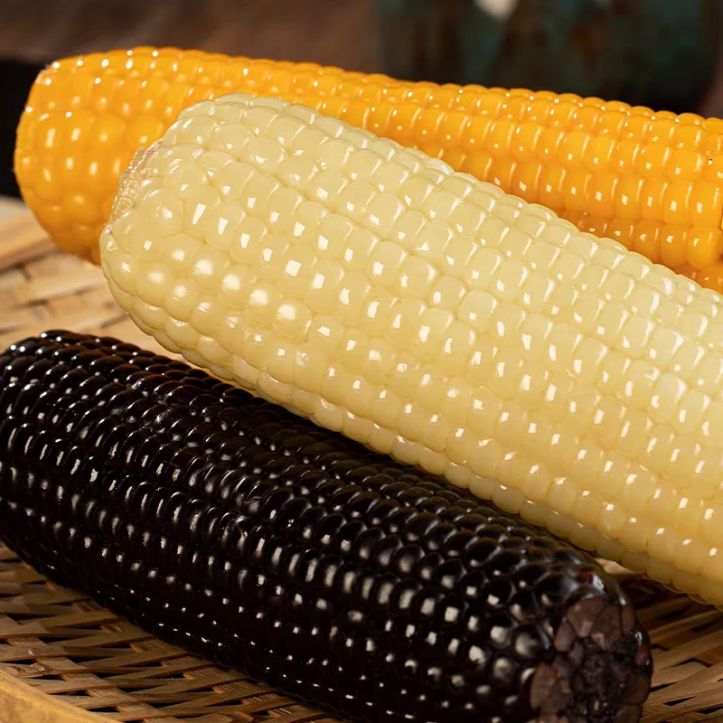 桃鲜生黄糯白糯黑糯三种粗粮玉米组合