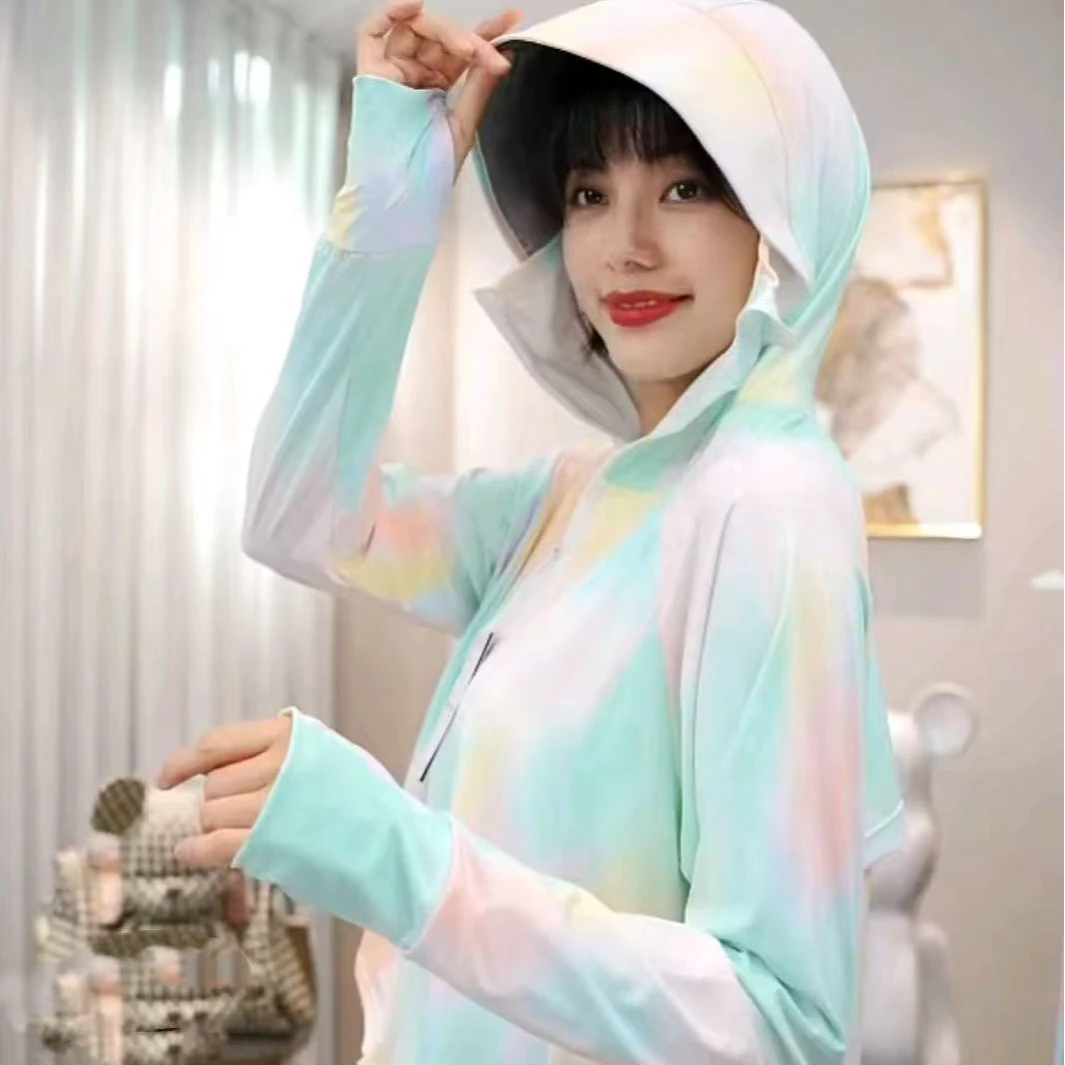 【彩虹仲夏】凉感轻薄户外夏季防紫外线印花连帽防晒衣