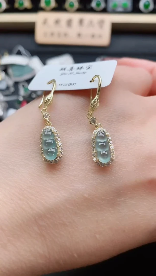 银S925镶嵌戒指翡翠1