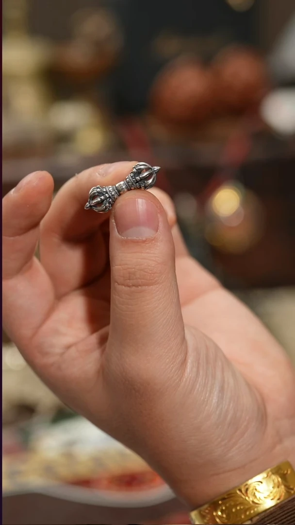 把件柏香籽/百香籽925银金刚杵