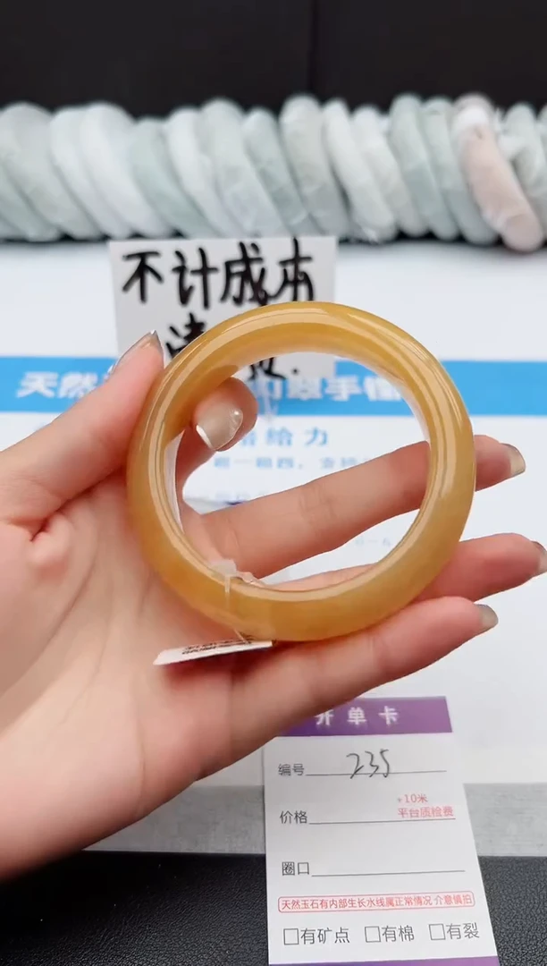 【闪购商品】石英质玉手镯未镶嵌j235-H60