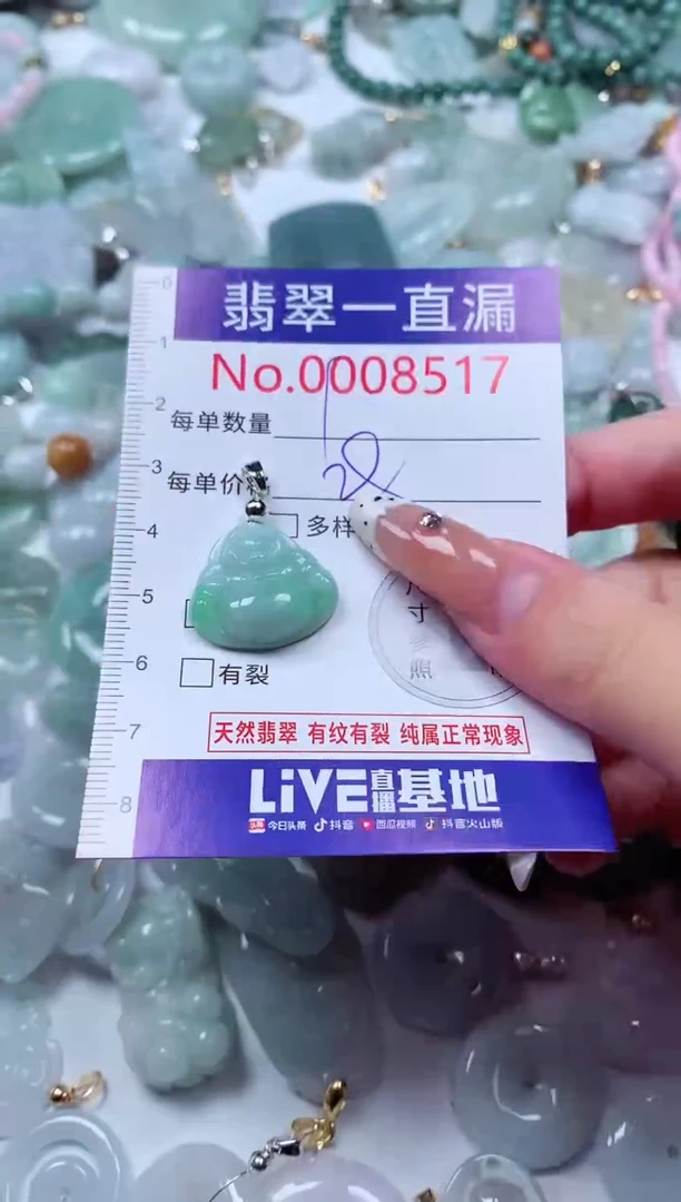 翡翠未镶嵌吊坠(不含链)8517