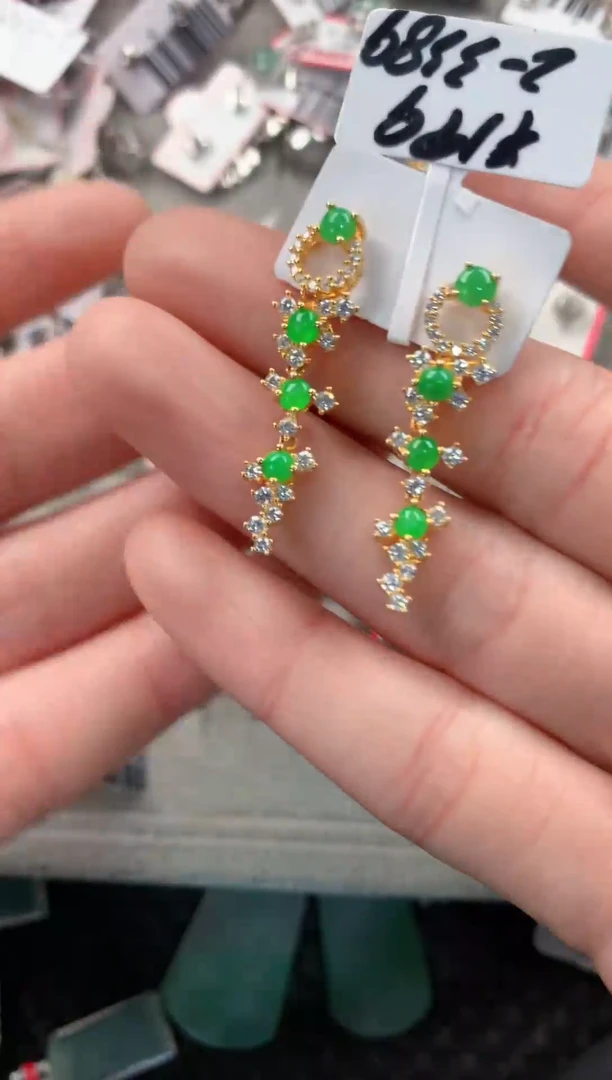 银S925镶嵌戒指翡翠666   4