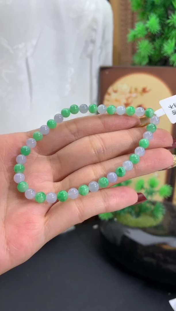 未镶嵌手串翡翠卡5mm