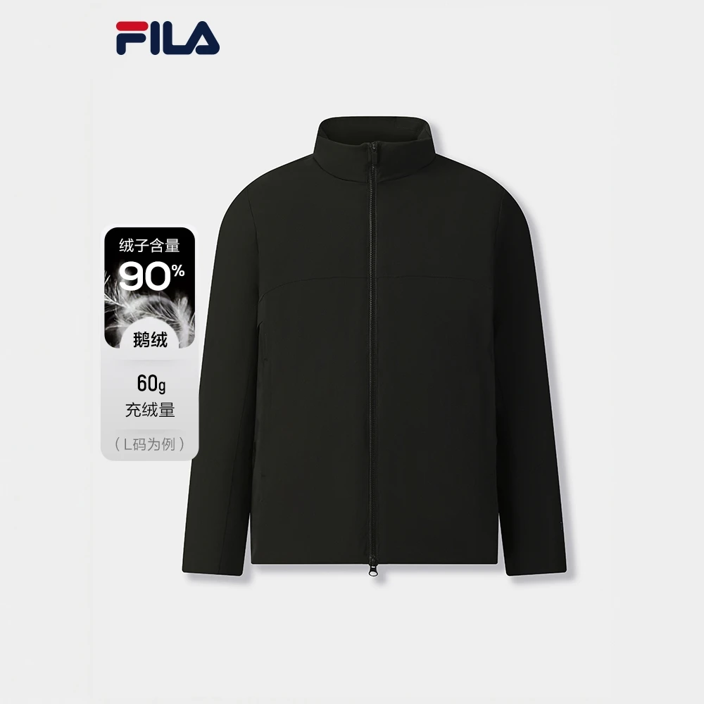【鹅绒90%】FILA斐乐冬季新款男士保暖舒适经典羽绒服F11M542912F