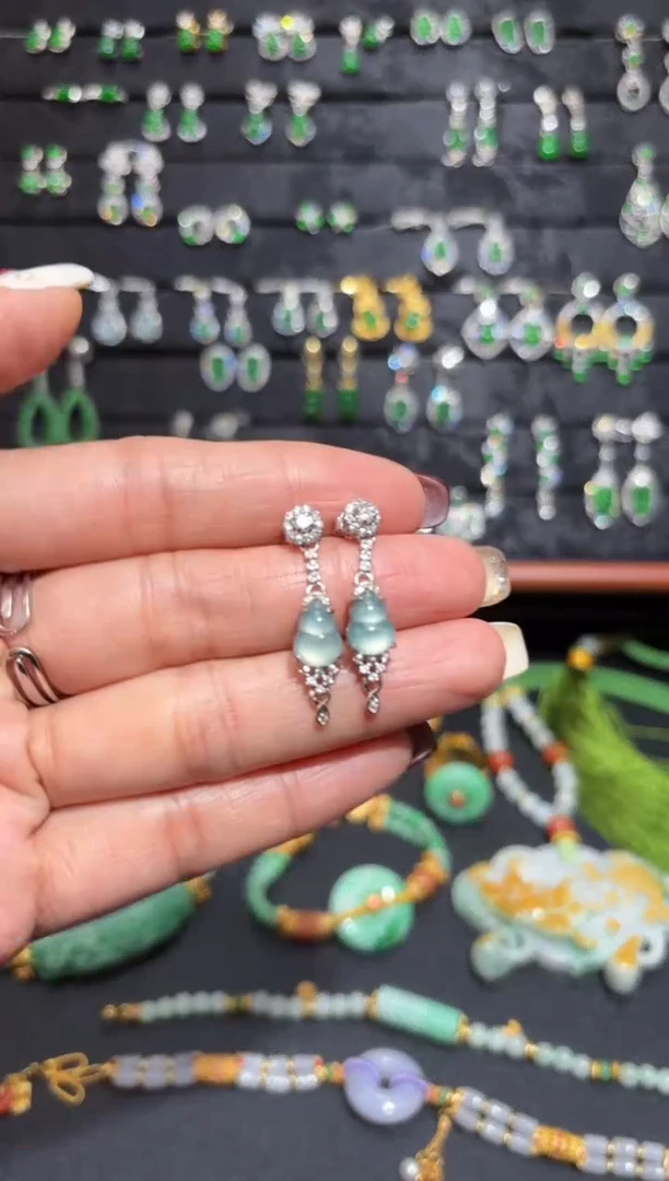 【闪购商品】翡翠颈饰银S925镶嵌葫芦/支持复检/一件