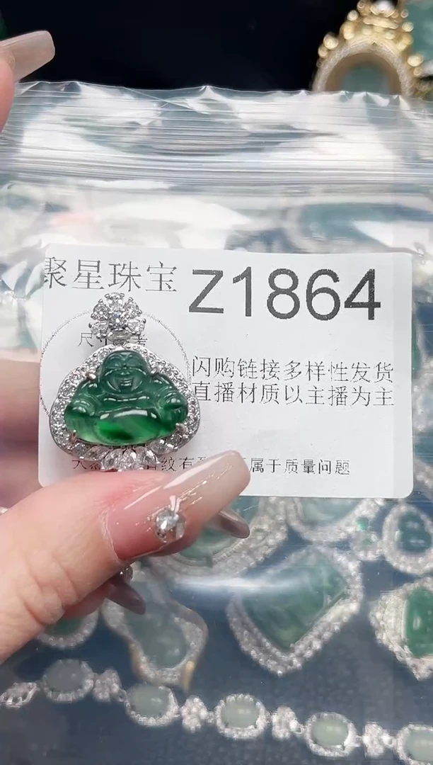 【闪购商品】翡翠颈饰未镶嵌赠皮绳1864