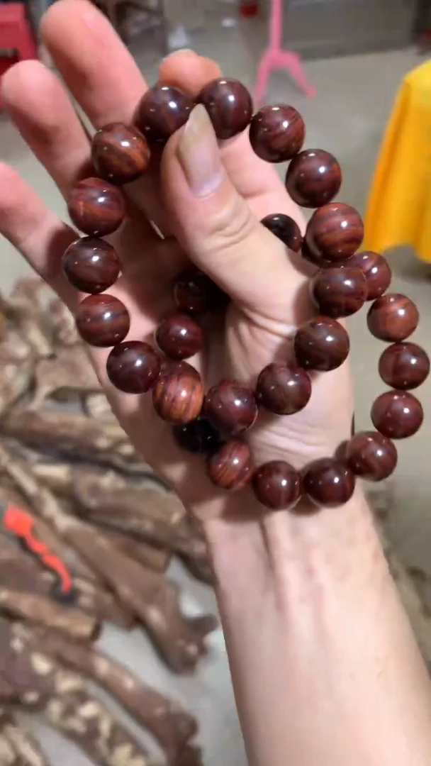 手串黄花梨/降香黄檀人**外海南黄花梨定制1.5*15