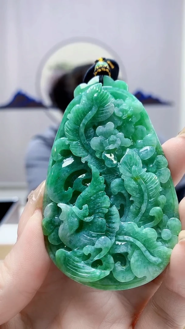 未镶嵌定制翡翠5060DD-毛货挂件124