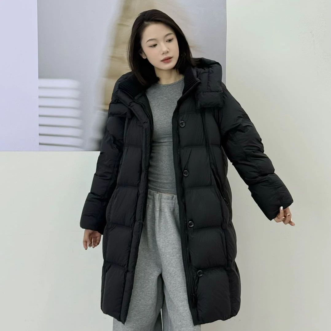 9278女羽绒服【721】潮流款女款长款连帽羽绒服