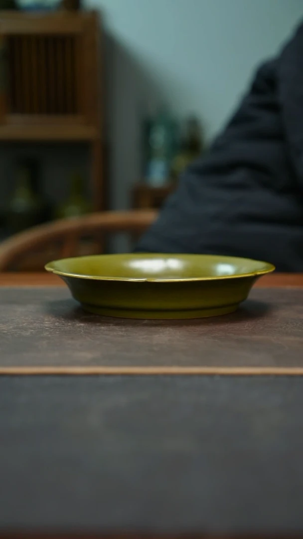 杯景德镇茶叶末葵口壶承