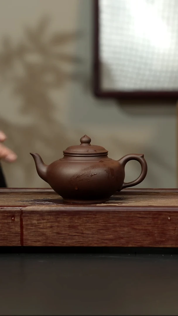 紫砂茶壶老紫泥 笑樱