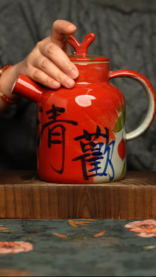 杯釉下彩手工手绘同款陶器