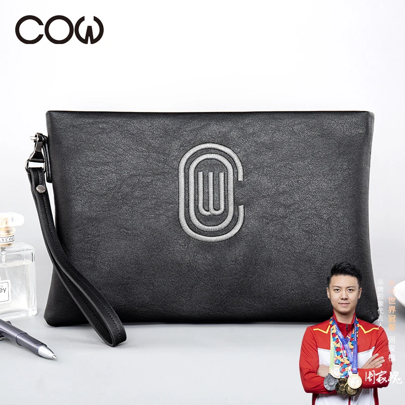 男士男款手包时尚刺绣潮流手拿信封包休闲简约手抓包C-6008B