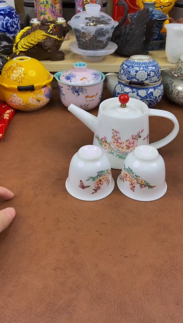 陶瓷茶具摆件旅行套组