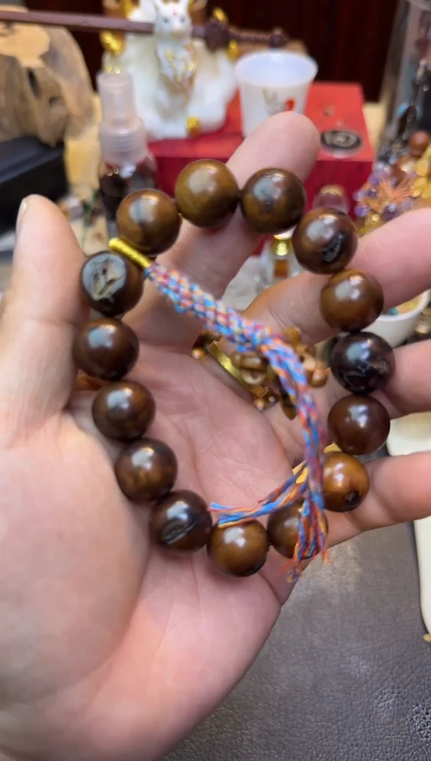 【闪购商品】枣木手串/手链雷痕单圈15mm带配饰款