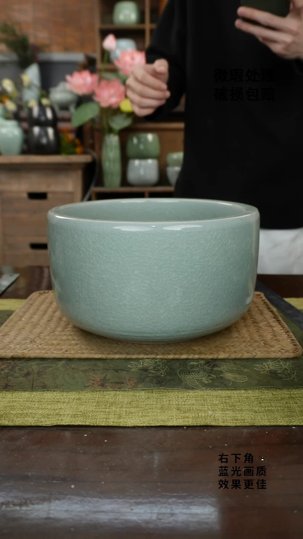 陶瓷扳指厚边大缸B-24微瑕