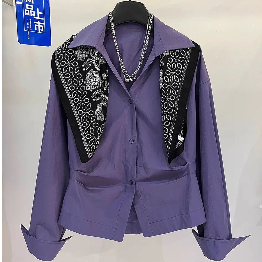 新款韩系百搭衬衫港风减龄衬衣时尚显瘦气质百搭宽松潮流小众