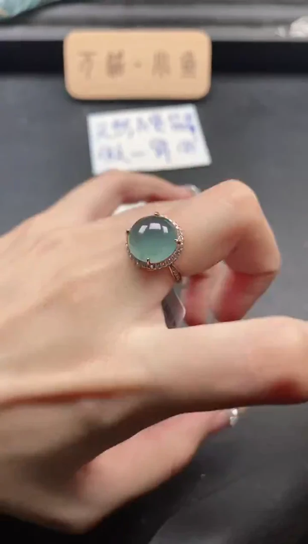 银S925镶嵌戒指翡翠51151