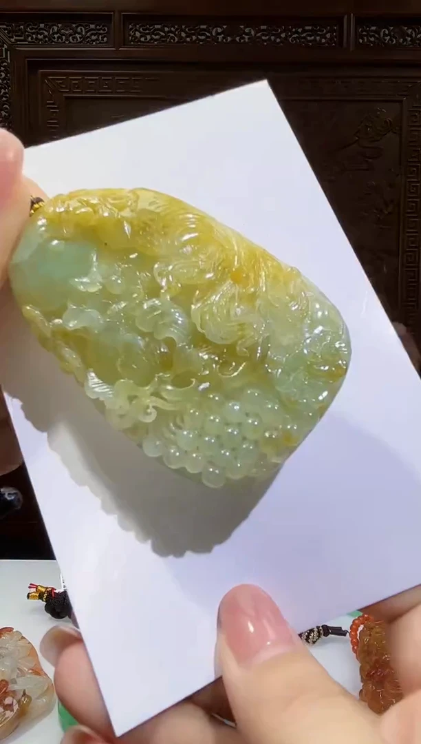 未镶嵌定制翡翠13/0926/C/发其一件/凤凰