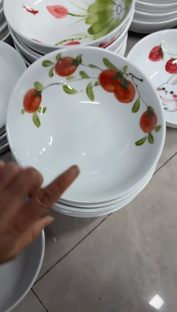 景德镇高温陶瓷食品级手绘釉中彩-大胖碗