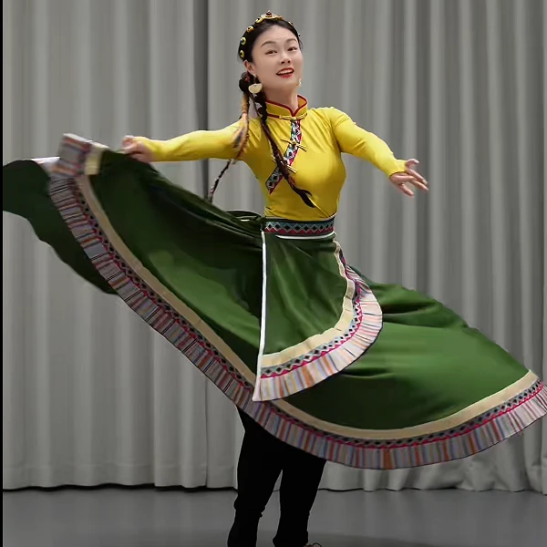 【李冠老师专属】舞蹈演出服女民族风藏族上衣最美情缘专定舞蹈服