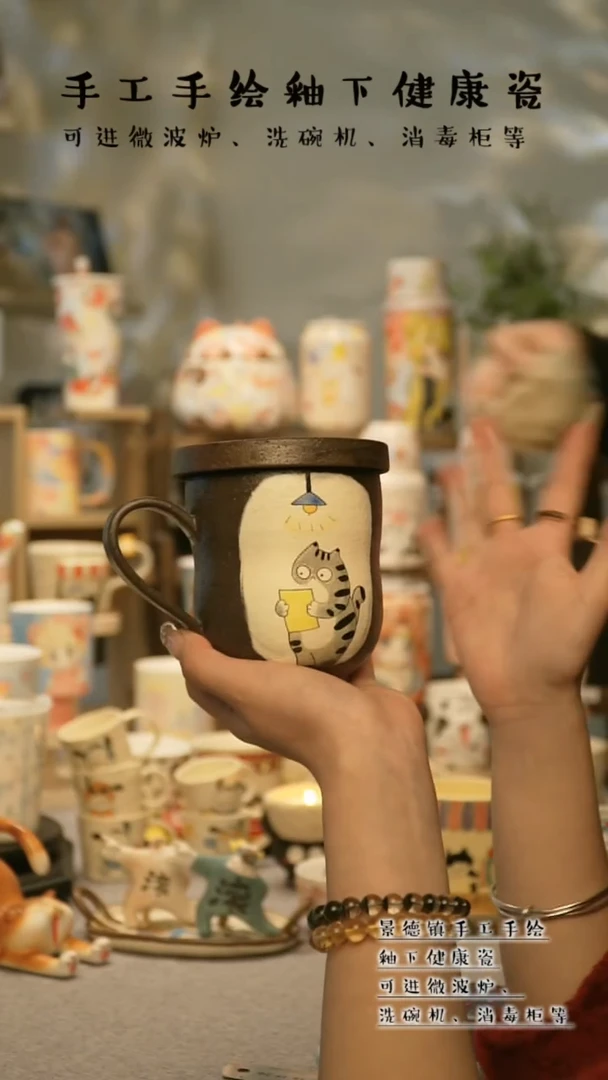【闪购商品】杯陶瓷景德镇高温釉下彩&A767