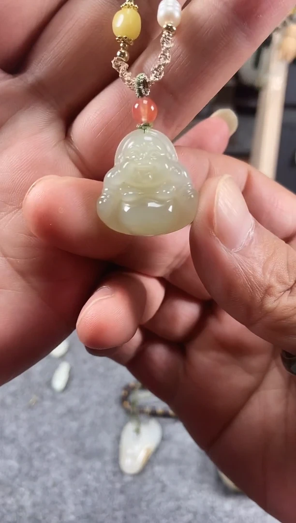 和田玉未镶嵌颈饰静和田玉