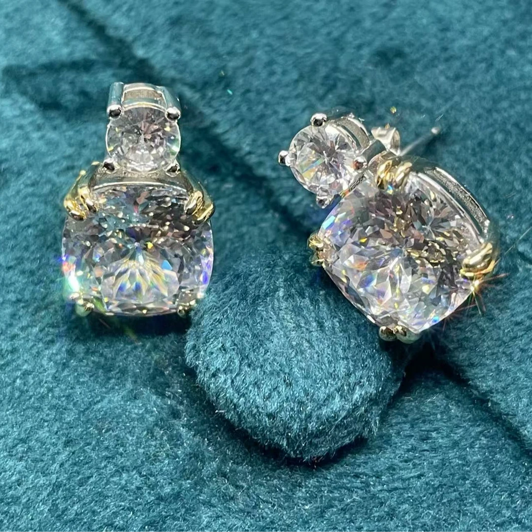 【南非库里南】NFKLN 高端奢华定制 七彩方包耳钉 466