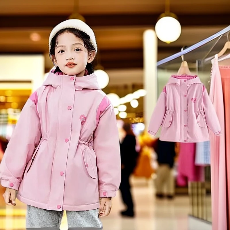 【C】【201】实物以直播间为准，儿童春秋女童洋气外套中长款加绒中大