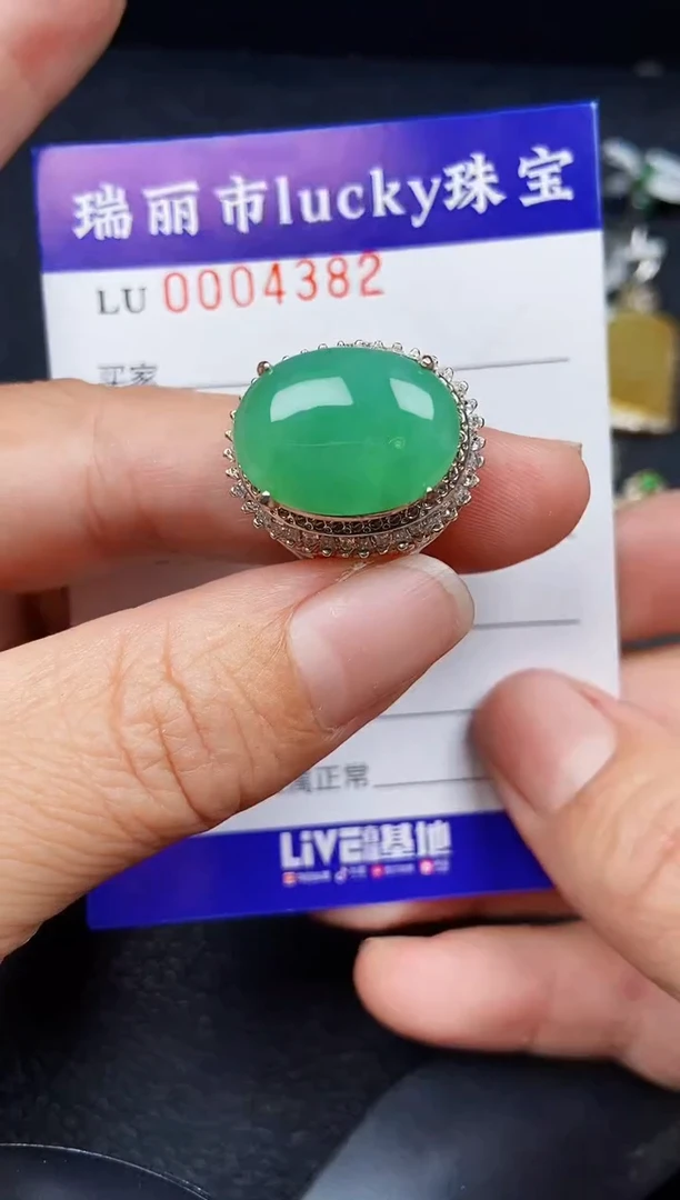 翡翠未镶嵌颈饰4382铜托