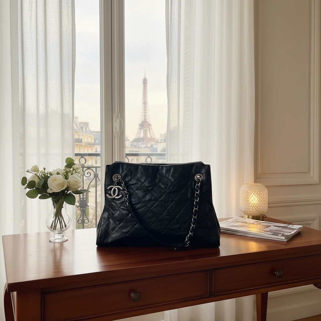 95新 Chanel/香奈儿   黑银单肩包 1759 1868