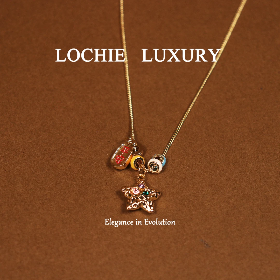 铜项链 【平安喜乐】L428新中式风时尚小众气质星星吊坠项链