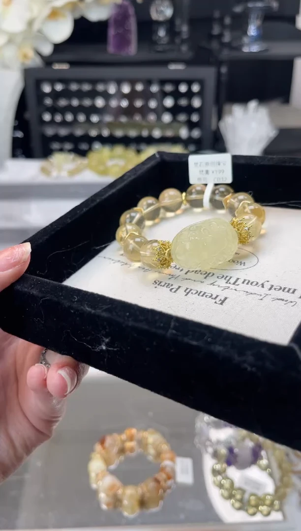 【闪购商品】烟晶手链银S925镶嵌天然水晶 多样性发货