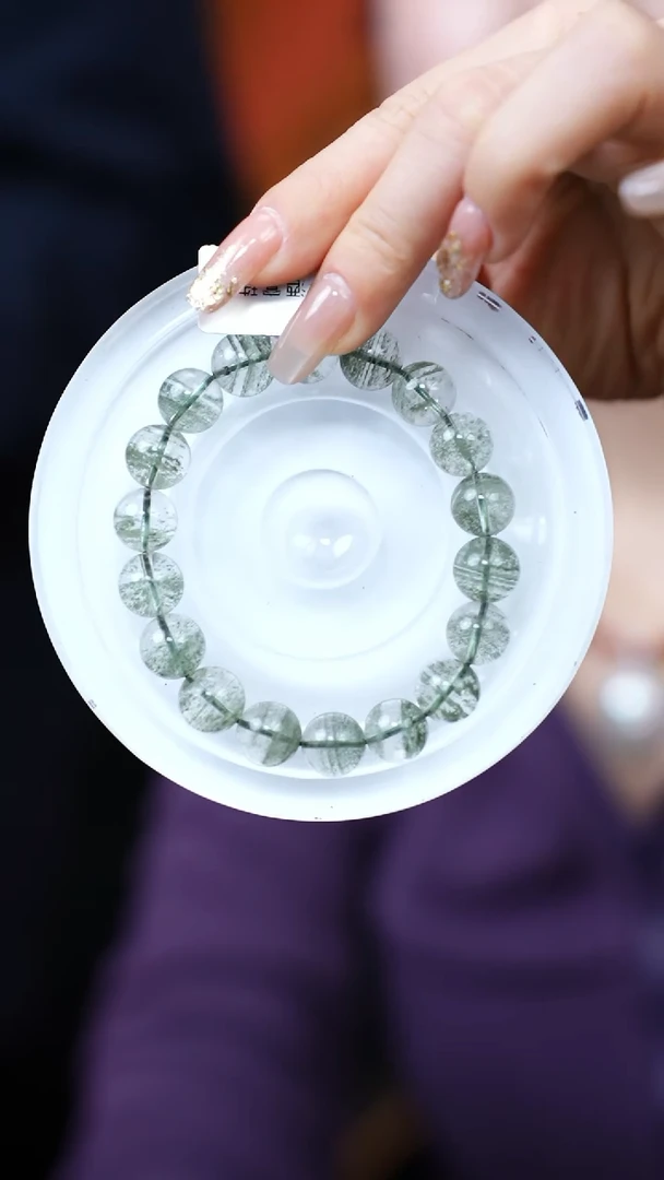 【闪购商品】水晶手链未镶嵌g014 绿幽灵手链11mm+