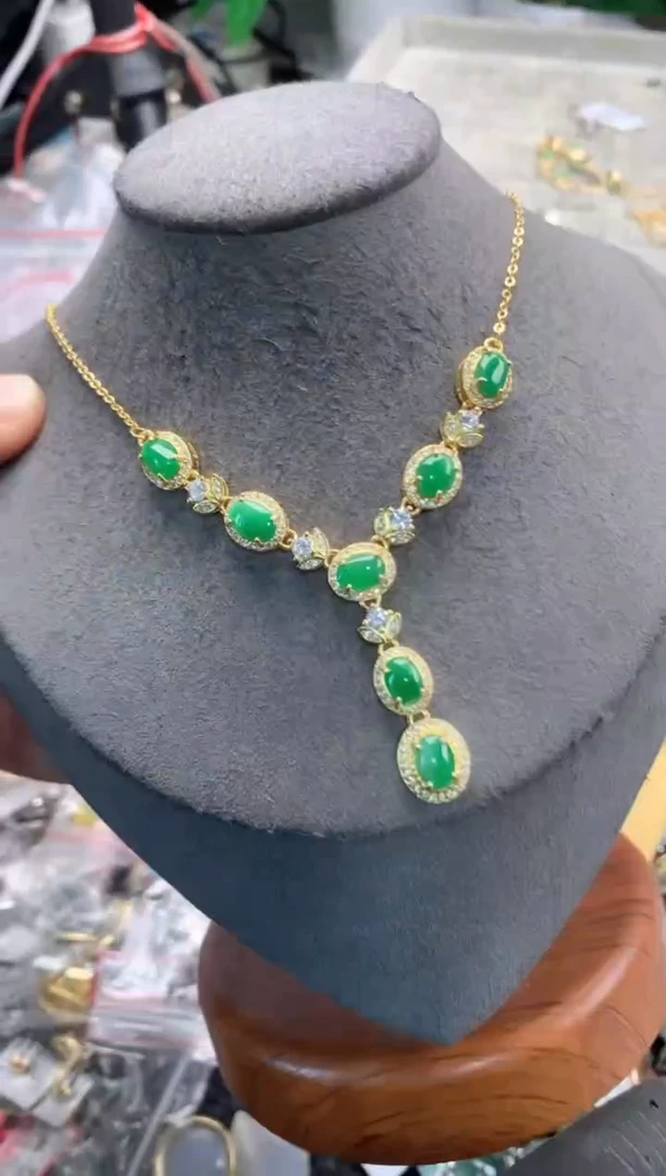 银S925镶嵌戒指翡翠999   3