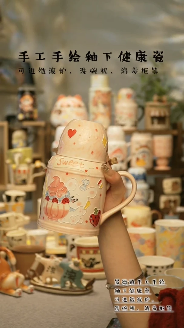 【闪购商品】杯景德镇高温釉下彩陶瓷&A667