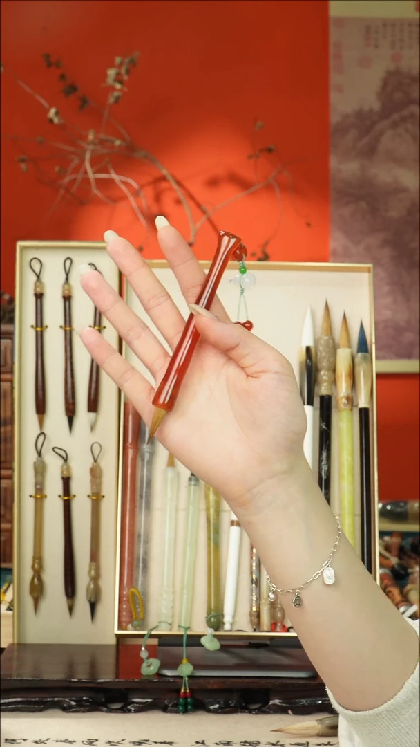 73号闪孤品高货毛笔链接 清水试笔 蘸墨不退