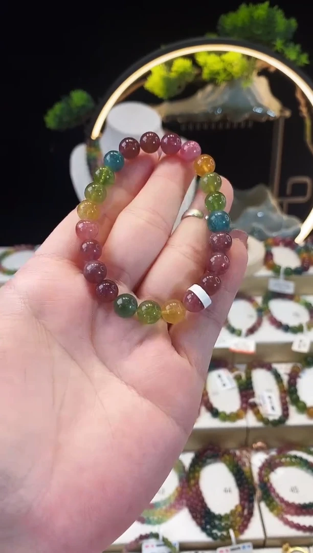 【闪购商品】碧玺手链未镶嵌G2063素圈颜色微差