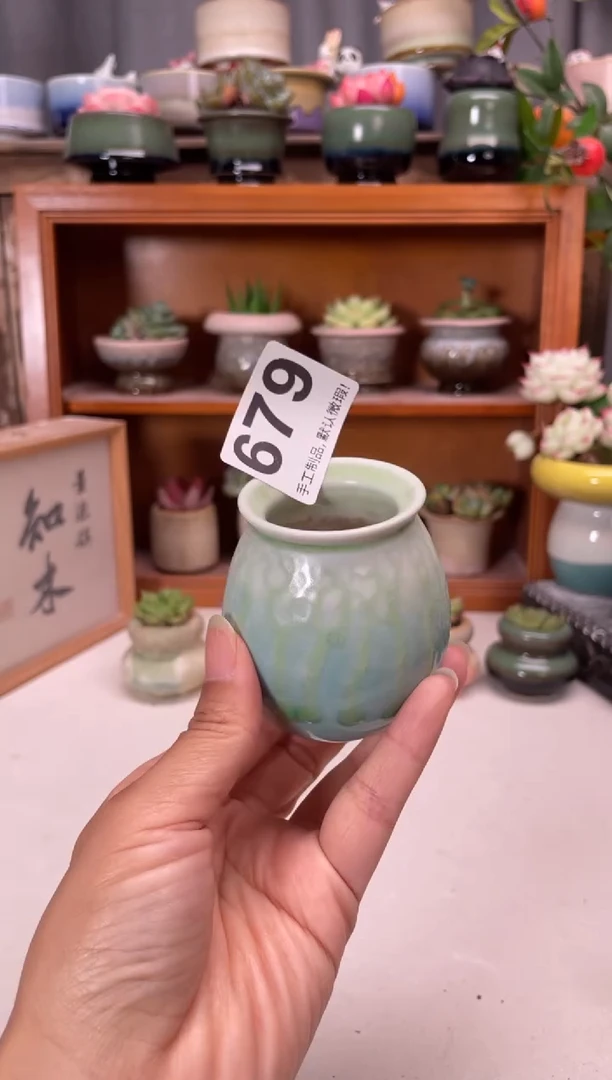 瓷片679知木小芳花盆