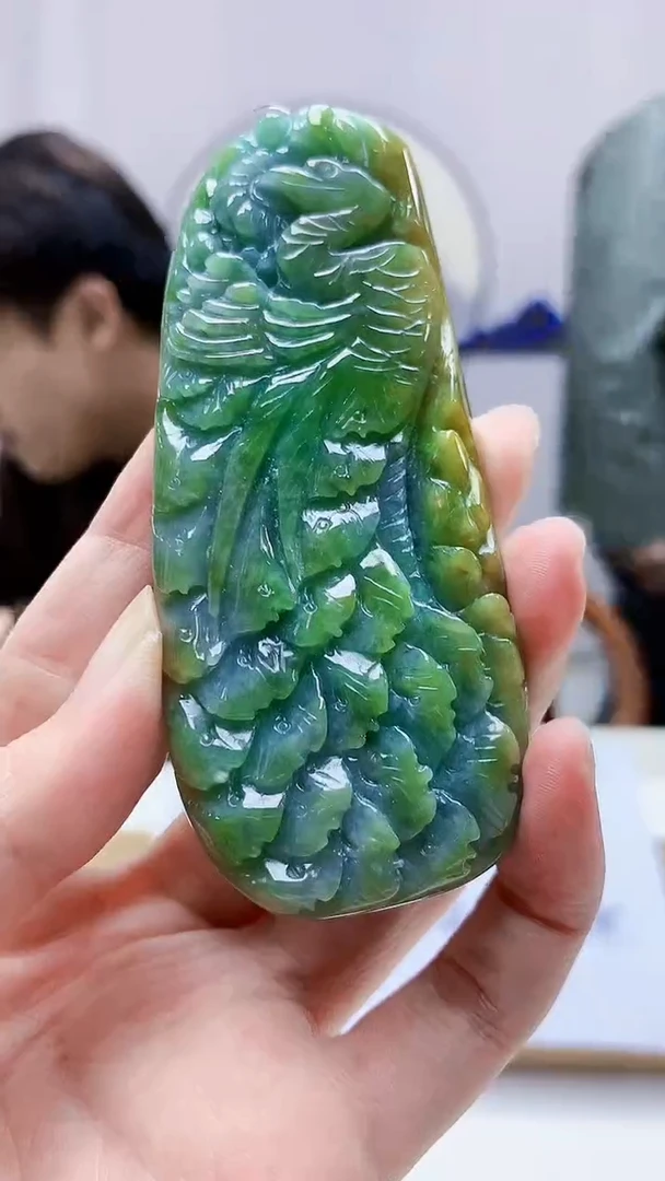 未镶嵌定制翡翠5145zm-毛货挂件凤凰92