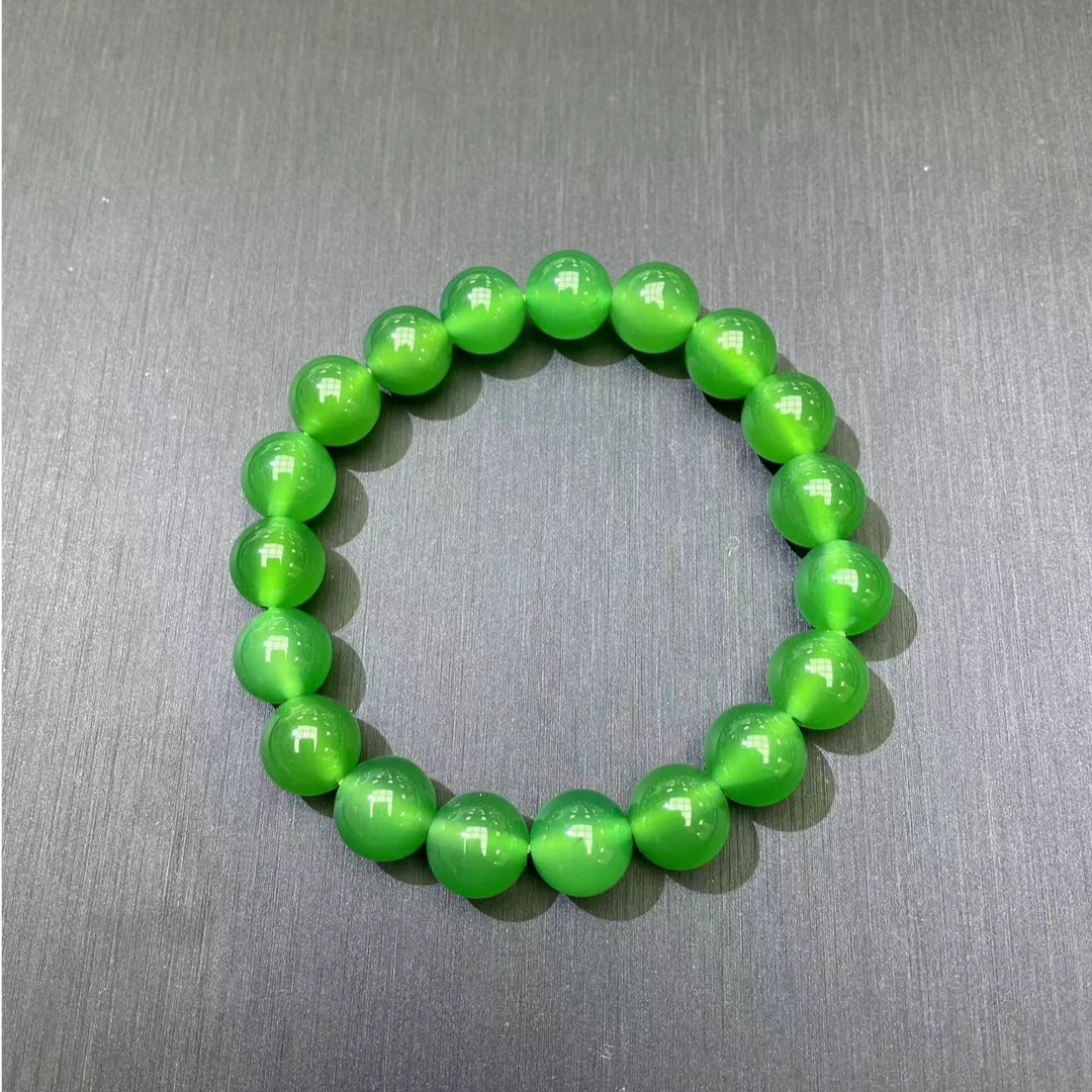 精选翠青冰魄玛瑙手串10mm时尚优雅气质百搭款多样性发其一