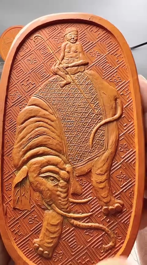 老朱砂墨条佛教大象