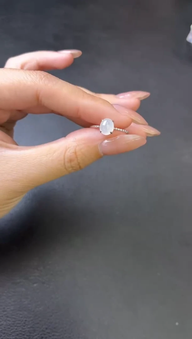 银S925镶嵌戒指翡翠戒指