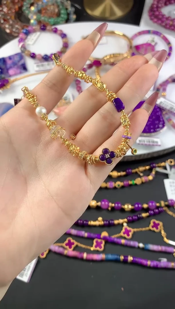 银S925镶嵌苏纪石（舒俱来）.舒俱来手链