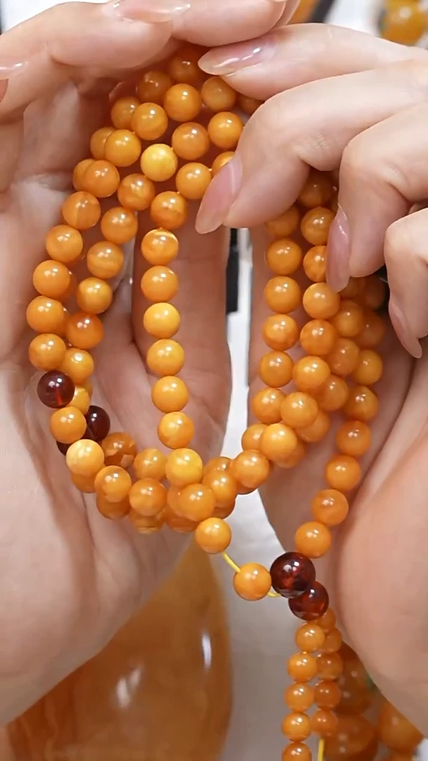 蜜蜡颈饰未镶嵌7516天然蜜蜡珠宝奇石全部保真
